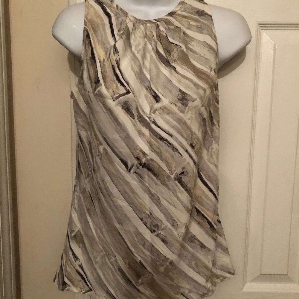 Worth Cream and Gray Blouse